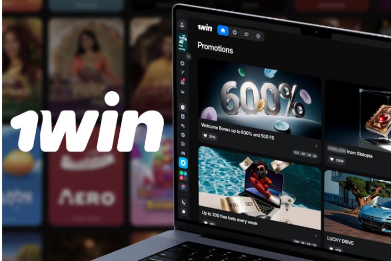 Interface screenshot showing promo code input field during 1win deposit process