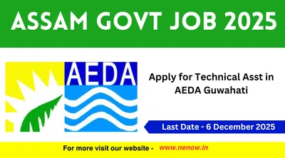 assam govt job 2025   apply for technical asst in aeda guwahati