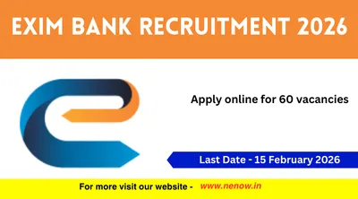 exim bank recruitment 2026   apply online for 60 vacancies