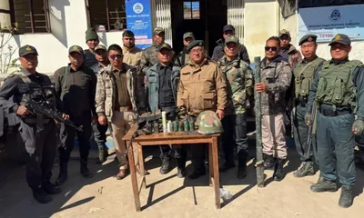 manipur  security forces bust two insurgent camps in churachandpur  seize arms and explosives