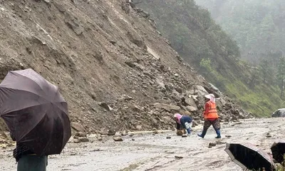 arunachal  heavy rain triggers fresh landslides in west kameng  hits road connectivity