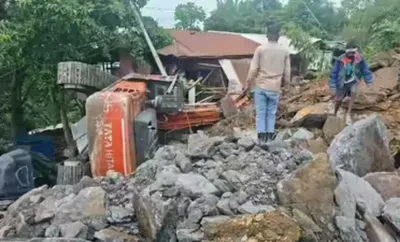 assam  two dead  nine injured in landslide at nh construction site in dima hasao