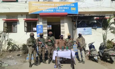 manipur  security forces dismantle ukna camps  seize arms in churachandpur