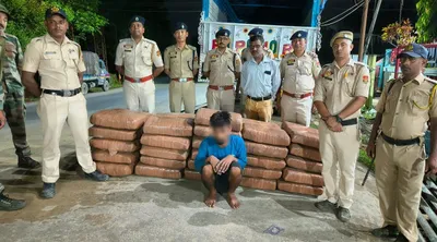 tripura police arrests bihar man with ganja worth rs 25 lakh
