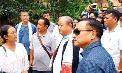 arunachal  mp tai tagak visits flood hit nari koyu  seeks central aid for flood victims