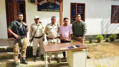 manipur  kcp t cadre arrested with extorted money in kakching