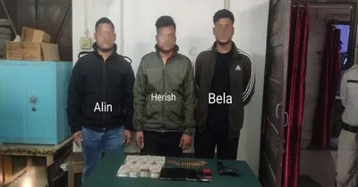 manipur police nab three  kcp n militants  recover arms and cash