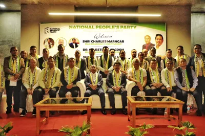 meghalaya  major setback for congress  three mlas join npp