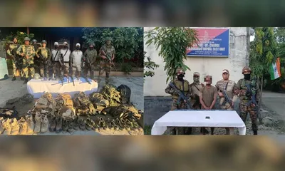manipur  kcp cadre arrested  huge cache of weapons seized