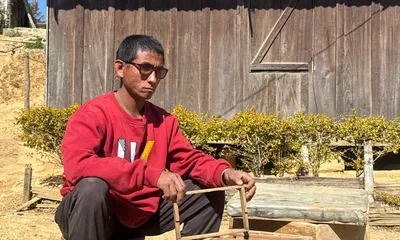 nagaland  visually impaired apiarist from shamator scripts beekeeping success