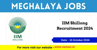 meghalaya jobs   iim shillong recruitment 2024