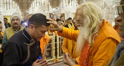 arunachal pradesh cm pema khandu pays obeisance to ram lalla in ayodhya