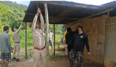 manipur  central forest division dismantles 18 illegal structures in reserve forest