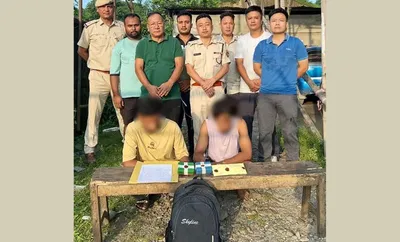 arunachal  two arrested with suspected contraband in banderdewa