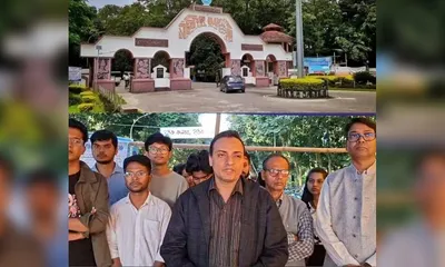 tezpur university crisis  students oppose bom meeting amid 76 day protest