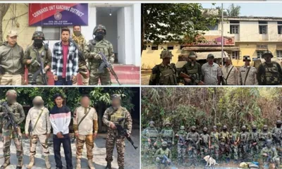 manipur  five insurgents held  arms cache recovered in border districts