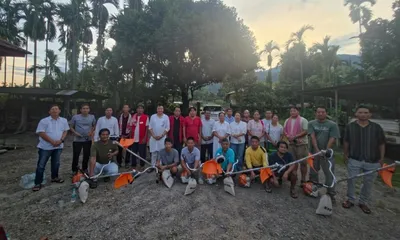 arunachal  mebo mla oken tayeng backs village cleanliness drive with equipment distribution