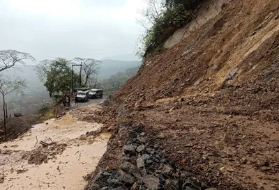 assam  nh 27 connecting silchar haflong temporarily closed due to incessant rainfall
