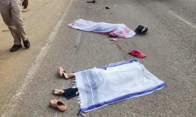 assam  two dead in road mishap in narayanpur