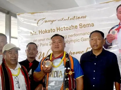 paralympics medalist sema arrives in nagaland to a rousing welcome