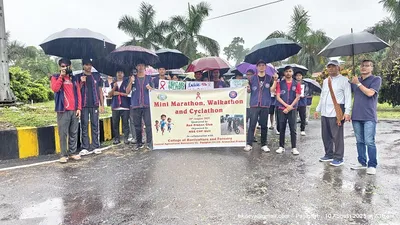 arunachal  college of horticulture and forestry hosts hiv awareness mini marathon