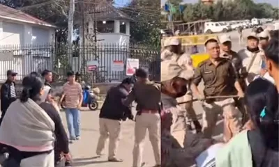 manipur  idps protest sangai festival  police resort to lathi charge and tear gas