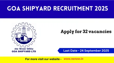goa shipyard recruitment 2025   apply for 32 vacancies