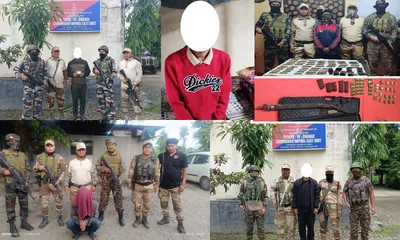 manipur  security forces nab unlf p  kcp cadres with weapons