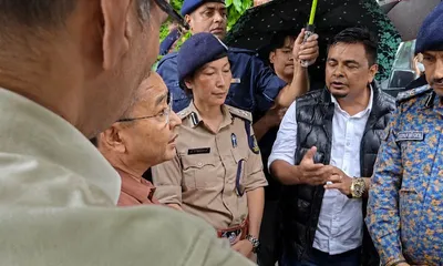 sikkim  cm  governor inspect nhpc tunnel collapse site  pm announces ex gratia as death toll reaches 10