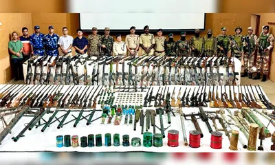security forces recover 203 weapons in manipur s hill districts