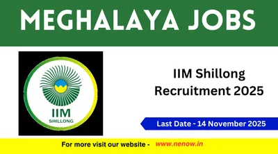 meghalaya jobs   iim shillong recruitment 2025