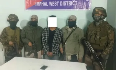 manipur  five insurgents arrested in imphal with firearms  grenade  and rs 2 6 lakh