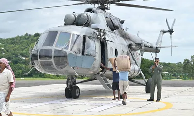 manipur  indian air force airdrops relief in landslide hit churachandpur villages
