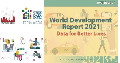 data concept  few points based on world development report 2021
