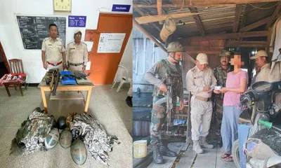 manipur police recover large cache of weapons in anti insurgency operation