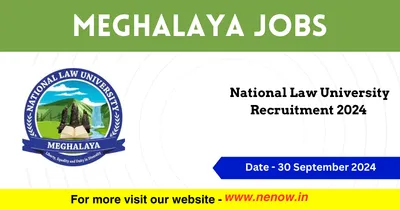 meghalaya jobs   national law university recruitment 2024