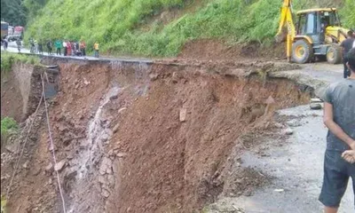 manipur landslides and floods cut off valley  national highways blocked