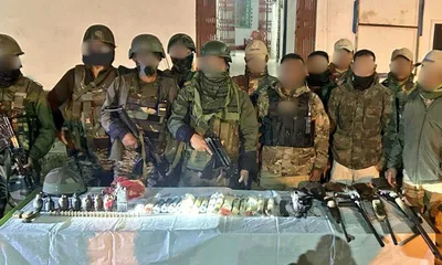 manipur  indian army recovers 117 weapons in joint operations