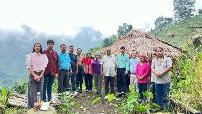 arunachal  icar team visits hunkan village in tirap