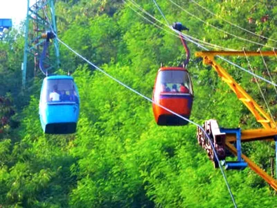 meghalaya  foundation laid for shillong ropeway project