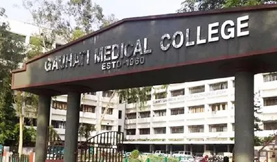 assam  four patients injured after gmch plastic surgery department ceiling collapses inside ward