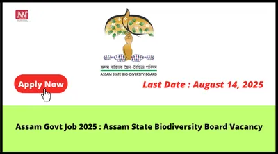 assam govt job 2025   assam state biodiversity board vacancy