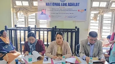 manipur s third lok adalat settles 298 cases with rs 4 69 crore in settlements