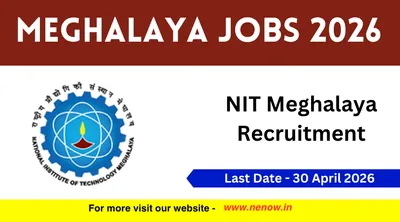 meghalaya jobs 2026   nit meghalaya recruitment
