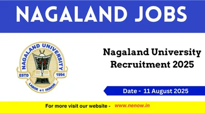 nagaland jobs   nagaland university recruitment 2025