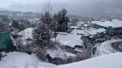 in photos  temperatures dip as tawang in arunachal pradesh receive snowfall