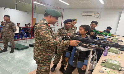 assam  maj gen anurag vij inspects ncc training camp in guwahati