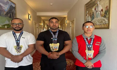 arunachal  azad basfore brings glory in powerlifting