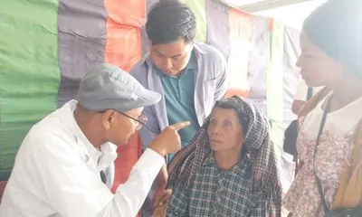 arunachal  around 400 myanmar villagers attend medical camp at pangsau pass