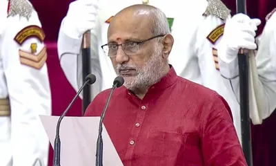 cp radhakrishnan takes oath as vice president of india at rashtrapati bhavan